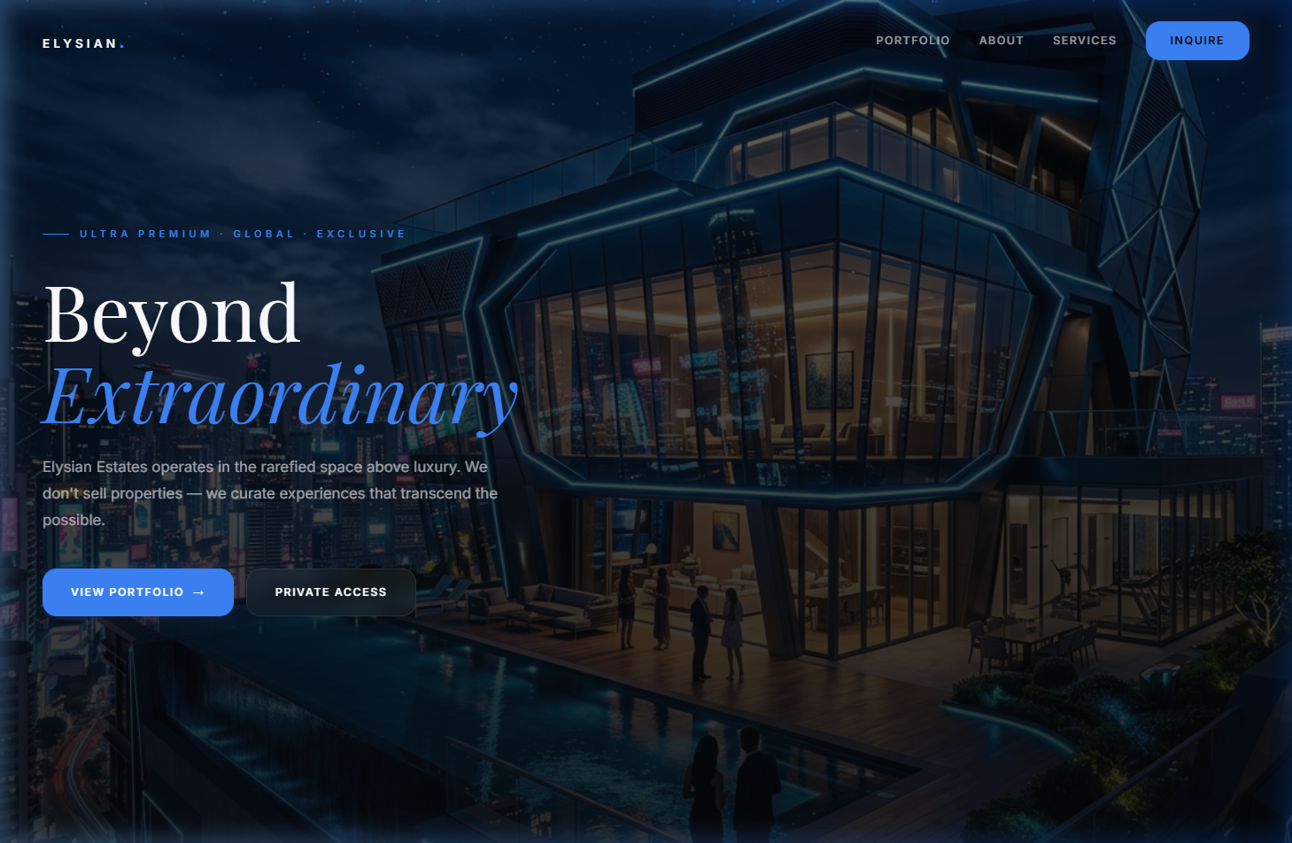 Elysian Estates — Luxury Real Estate Template