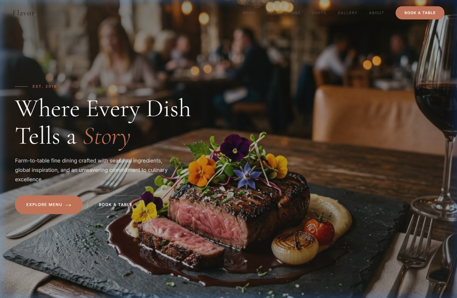 Flavor Restaurant — Modern Restaurant Template