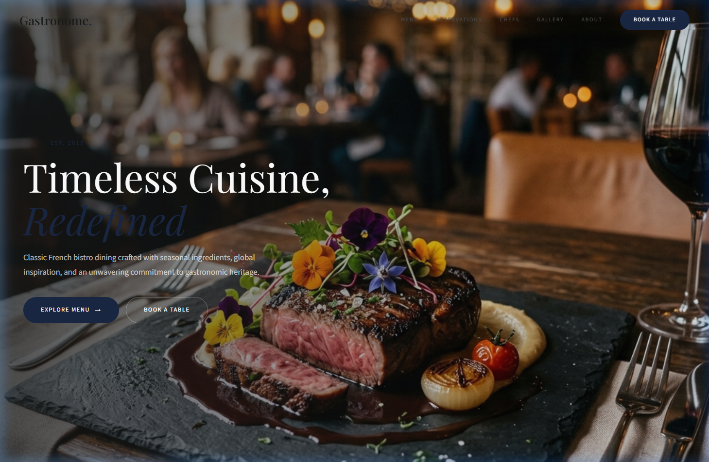 Gastronome Bistro — Gourmet Restaurant Template