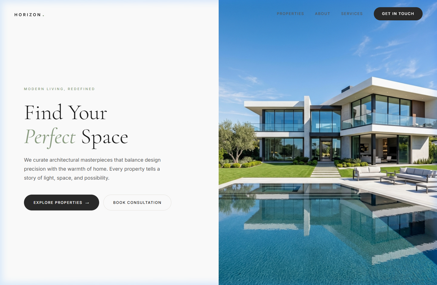 Horizon Properties — Modern Real Estate Template
