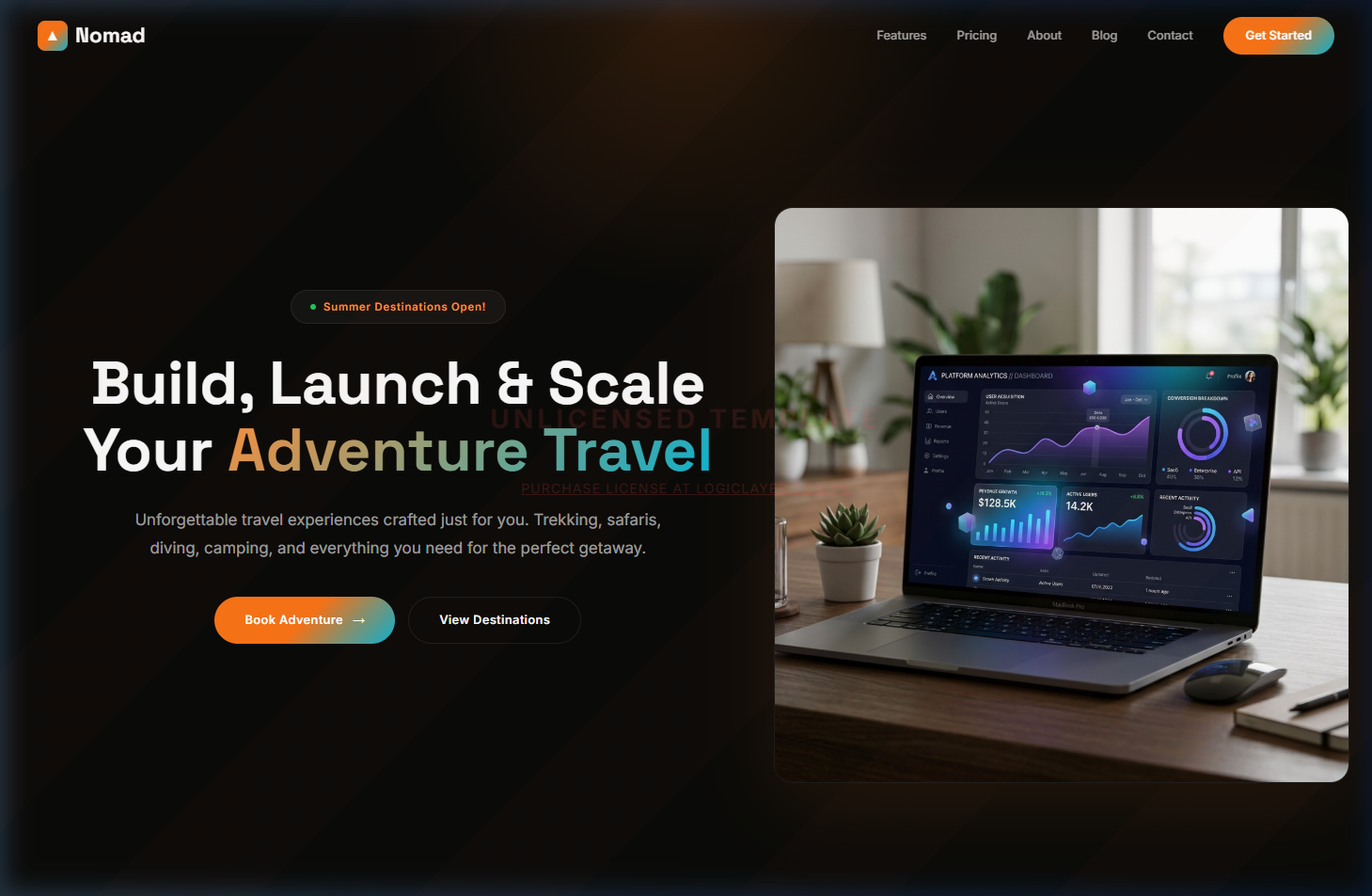 Nomad Adventures — Travel Agency Template