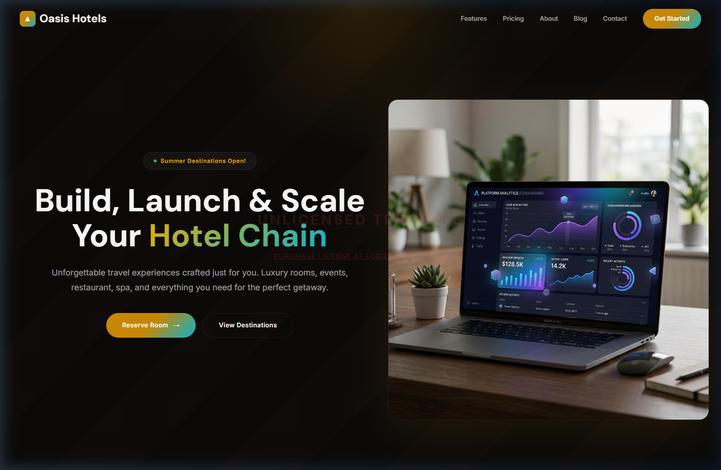 Oasis Hotels — Hotel Booking Template