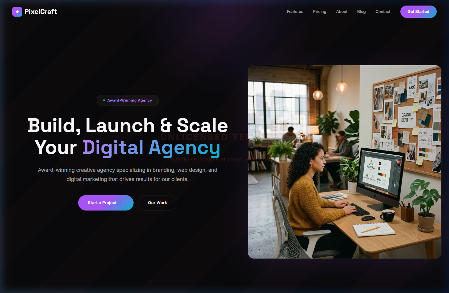 Pixel Craft — Freelancer Portfolio Template