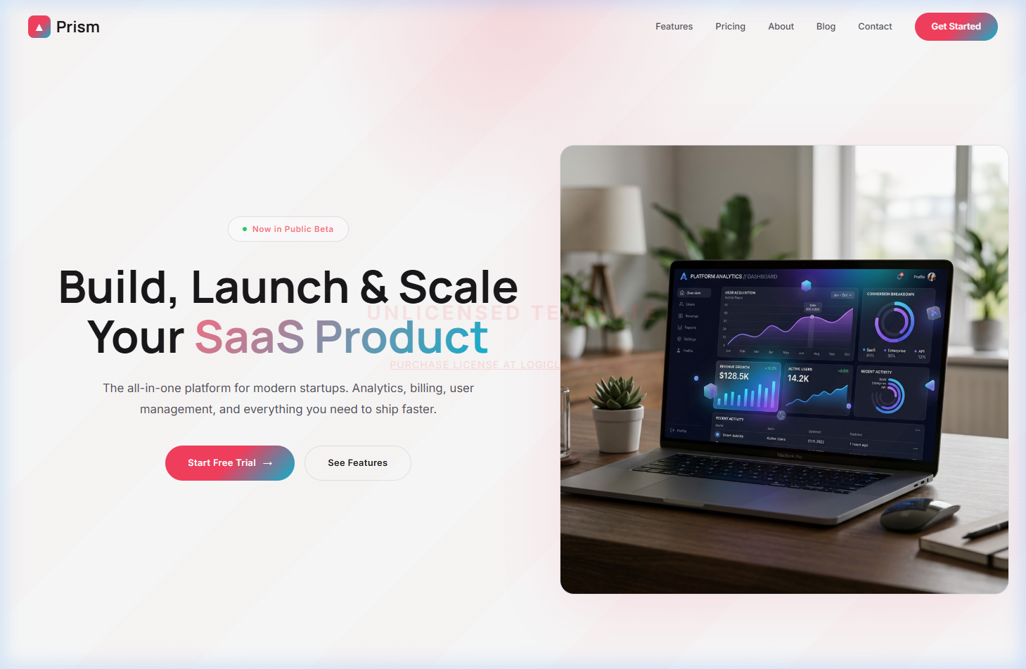Prism Analytics — Data Analytics Template