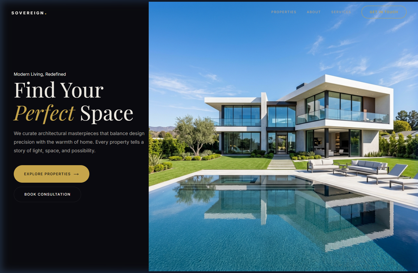 Sovereign Realty — Real Estate Agency Template