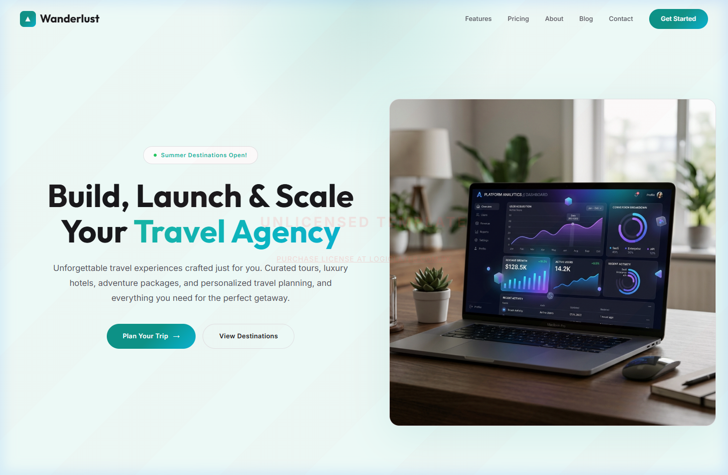 Wanderlust Travel — Tour Operator Template